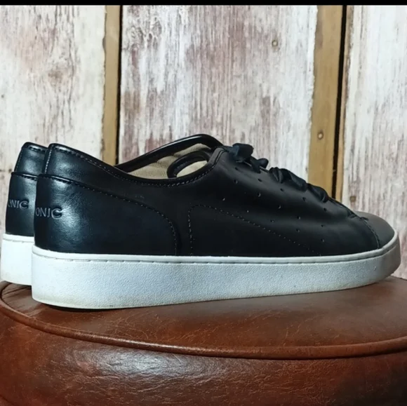 Vionic Keke sneaker black leather ribbon laces size 9.5 - Picture 9 of 9